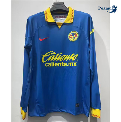 Peamu - Maillot foot Club America Manche Longue Bleu 2023-2024 personnalisé