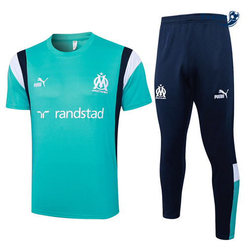 Peamu - Maillot foot Kit Entrainement Marseille polo + Pantalon lac bleu 2024-2025 Paris