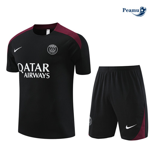 Peamu - Maillot foot Kit Entrainement Paris PSG + Shorts noir 2024-2025 Original