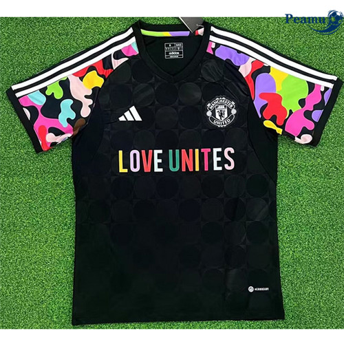 Peamu - Maillot foot Manchester United pre-match Training Noir 2023-2024 Original