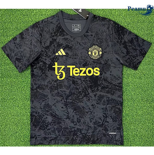 Peamu - Maillot foot Manchester United Rose/Noir/Gris 2023-2024 prix