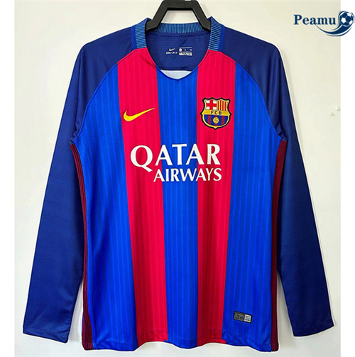 Peamu - Maillot Rétro Barcelone Domicile Manche Longue 2016-17 Original