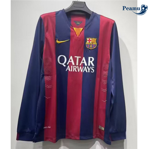 Peamu - Maillot Rétro Barcelone Domicile Manche Longue 2014-15 Outlet