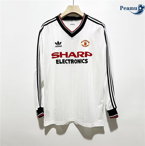 Peamu - Maillot Rétro Manchester United Exterieur Manche Longue 1982-83 personnalisé