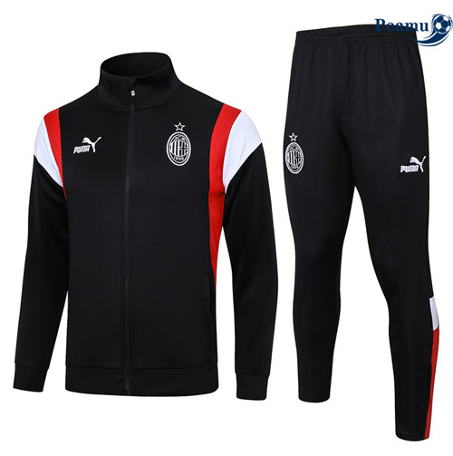 Peamu - Veste Survetement AC Milan noir 2024-2025 Officiel