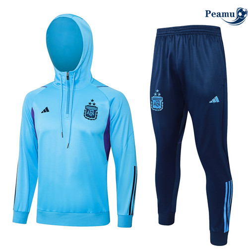 Peamu - Survetement Argentine à capuche bleu ciel 2024-2025 Outlet