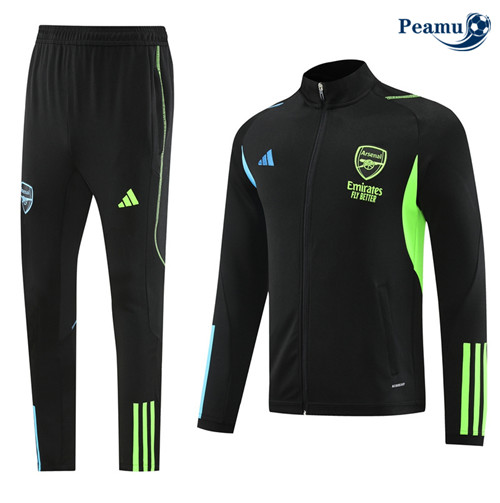 Peamu - Veste Survetement Arsenal noir 2024-2025 Soldes