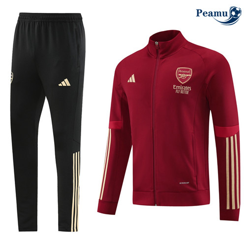 Peamu - Veste Survetement Arsenal rouge bordeaux 2024-2025 Chinois