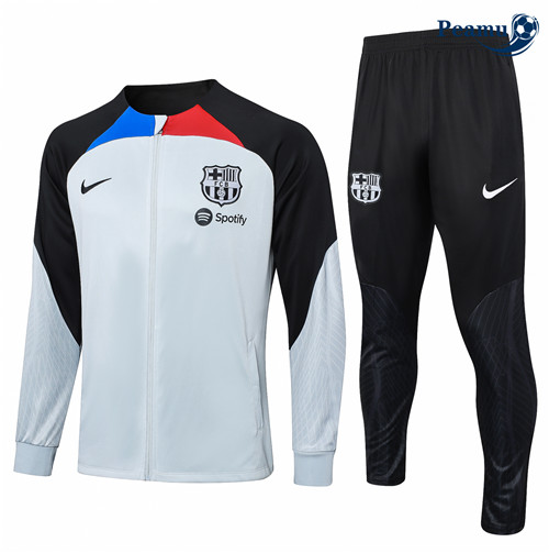 Peamu - Veste Survetement Barcelone Enfant gris clair 2024-2025 Paris