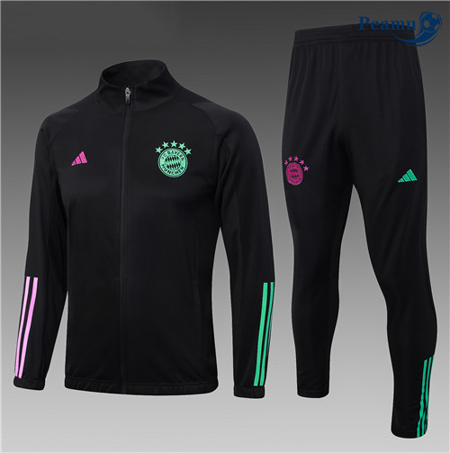Peamu - Veste Survetement Bayern Munich Enfant kit noir 2024-2025 Soldes