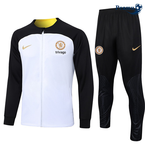 Peamu - Veste Survetement Chelsea Blanc 2024-2025 Paris