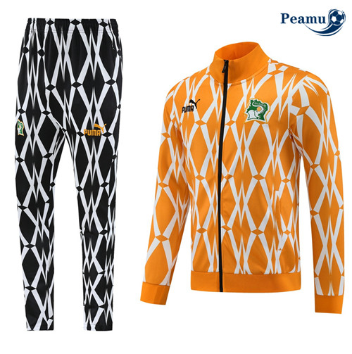 Peamu - Veste Survetement Cote d'Ivoire couleur orange 2024-2025 prix