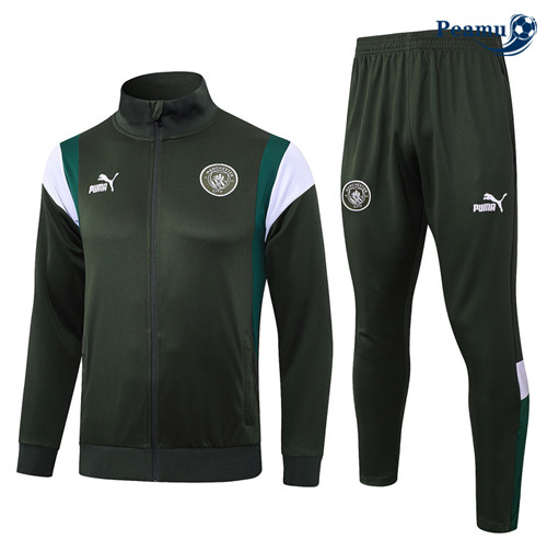 Peamu - Veste Survetement Manchester City vert foncé 2024-2025 Original