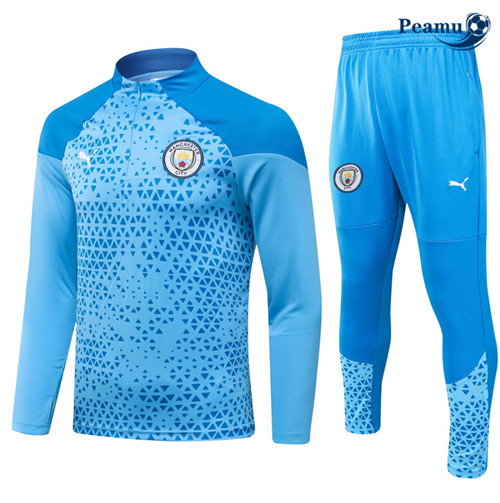 Peamu - Survetement Manchester City Enfant bleu ciel 2024-2025 Chinois