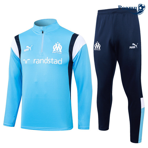 Peamu - Survetement Marseille bleu ciel 2024-2025 Outlet