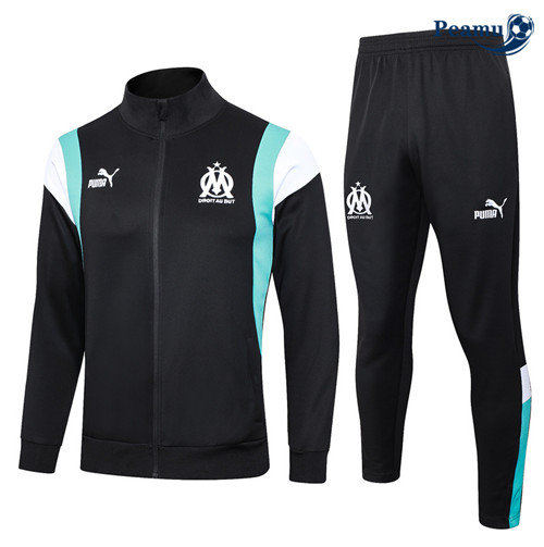Peamu - Veste Survetement Marseille noir 2024-2025 grossiste