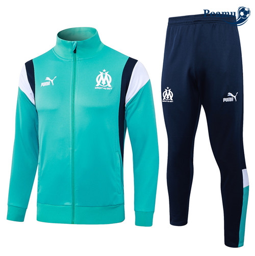 Peamu - Veste Survetement Marseille Couleur bleu lac 2024-2025 Paris