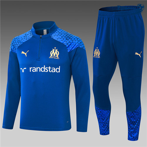 Peamu - Survetement Marseille Enfant bleu 2024-2025 Officiel
