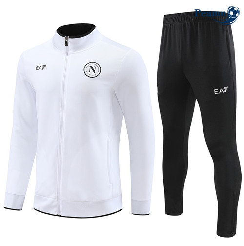 Peamu - Veste Survetement Naples Enfant Blanc 2024-2025 Officiel