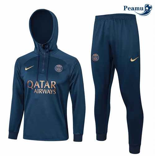 Peamu - Survetement Paris PSG à capuche bleu royal 2024-2025 Original