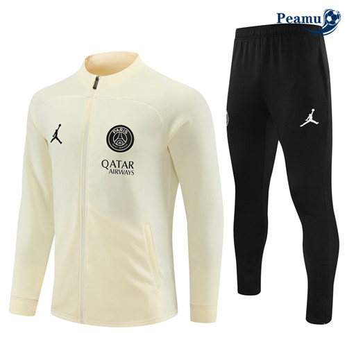 Peamu - Veste Survetement Paris PSG couleur crème 2024-2025 prix