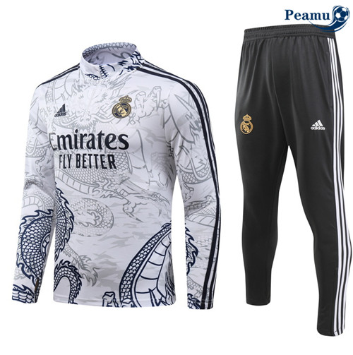 Peamu - Special Survetement Real Madrid Enfant Blanc 2024-2025 Chinois