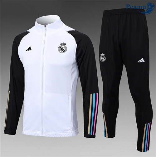 Peamu - Veste Survetement Real Madrid Enfant Blanc 2024-2025 Paris