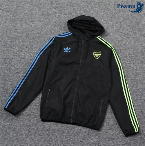 Peamu - Coupe vent Arsenal noir 2024-2025 Soldes