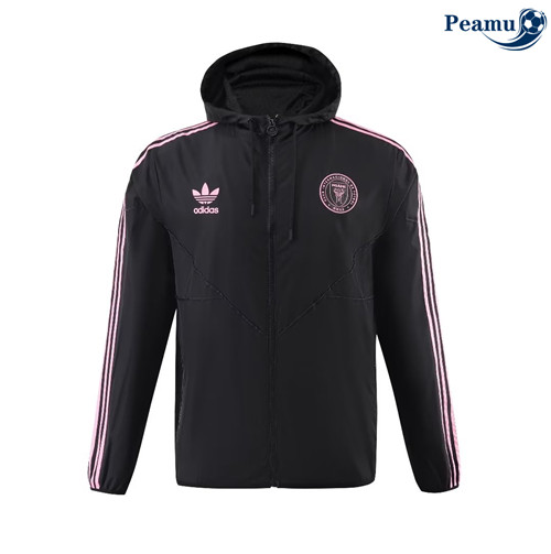 Peamu - Coupe vent Inter Miami noir 2024-2025 grossiste