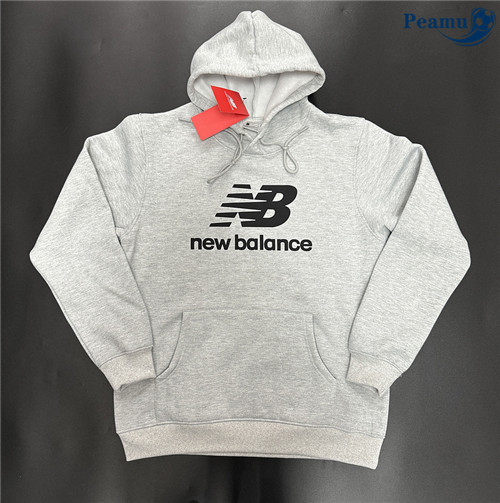 Peamu - Sweat A Capuche New Balance gris 2024-2025 personnalisé