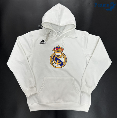 Peamu - Sweat A Capuche Real Madrid Blanc 2024-2025 discout