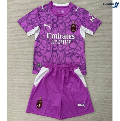 Maillot foot AC Milan Enfant Gardien De But Violet 2026-2027 Grossiste