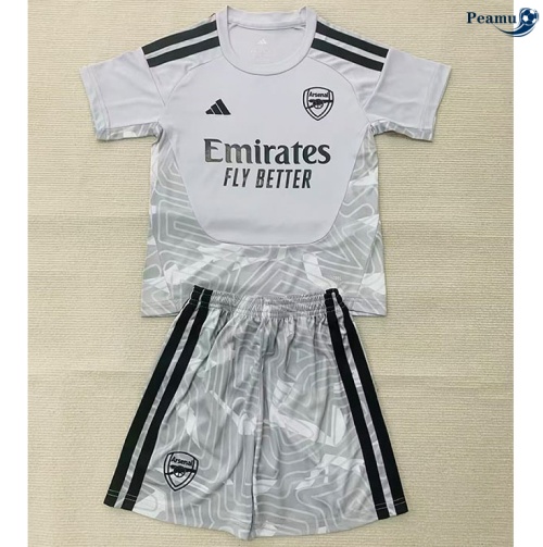 Maillot foot Arsenal Enfant Gardien De But Gris 2026-2027 Grossiste
