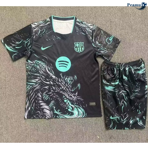 Maillot foot Barcelone Enfant Dragon Noir 2026-2027 Outlet