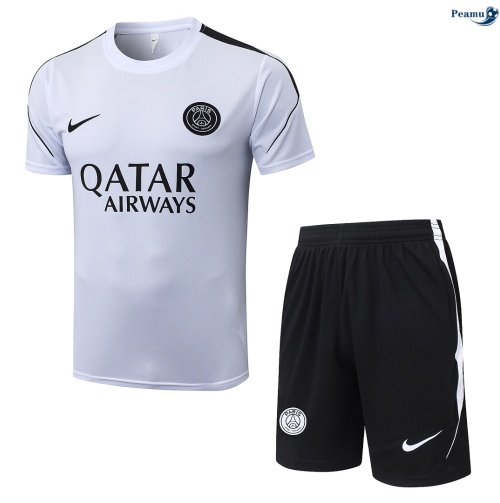Maillot foot Kit Entrainement PSG + Shorts Blanc 2026-2027 Soldes
