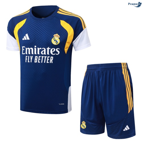 Maillot foot Kit Entrainement Real Madrid + Shorts Bleu Marine 2026-2027 Grossiste
