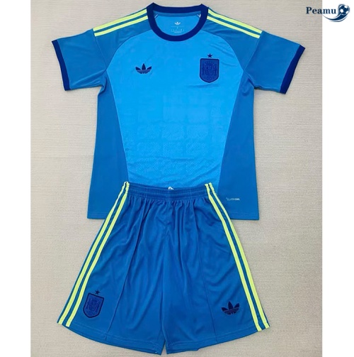 Peamu Maillot foot España Enfant Gardien de but bleu 2026-2027