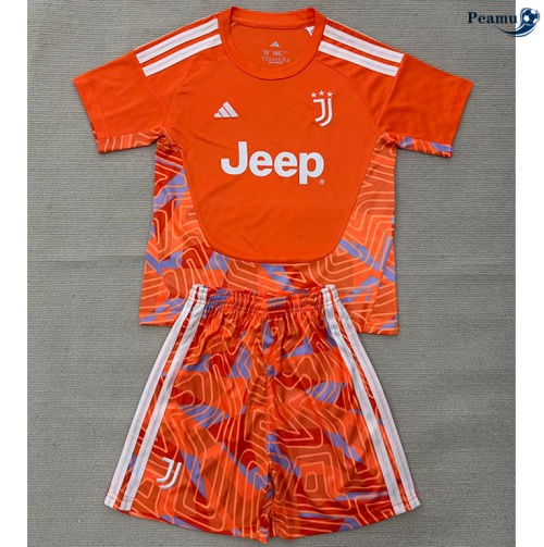 Maillot foot Juventus Enfant Gardien De But Orange 2026-2027 Personnalisé