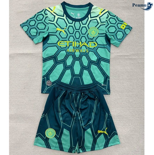Maillot foot Manchester City Enfant Gardien De But Vert 2026-2027 Officiel