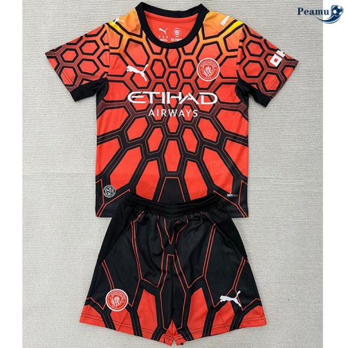 Maillot foot Manchester City Enfant Gardien De But Orange 2026-2027 Original