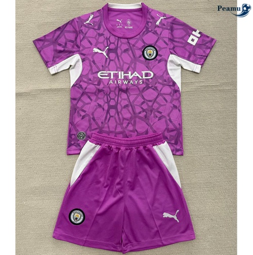 Maillot foot Manchester City Enfant Gardien De But Violet 2026-2027 Prix