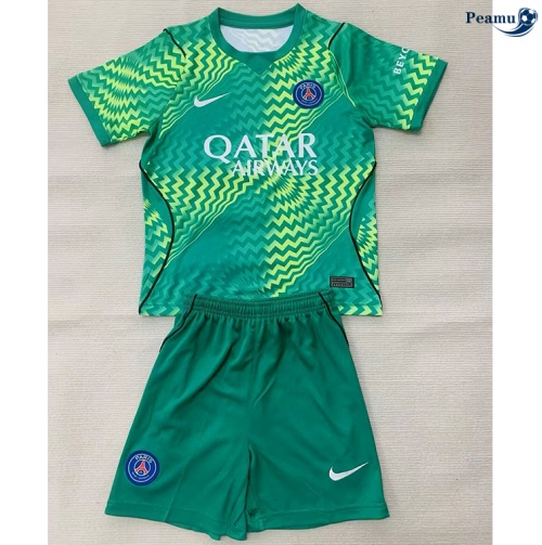 Maillot foot PSG Enfant Gardien De But Vert 2026-2027 Original