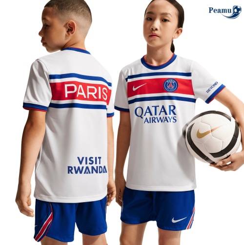 Maillot foot PSG Enfant Dri-FIT Domicile Pre-Match Blanc 2026-2027 Officiel