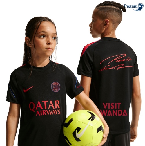 Maillot foot PSG Enfant d'entrainement Noir 2026-2027 Officiel