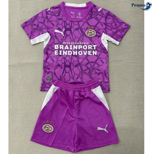 Maillot foot PSV Eindhoven Enfant Gardien De But Violet 2026-2027 Personnalisé
