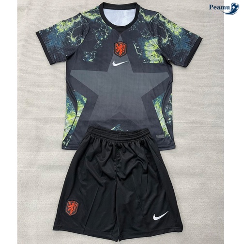 Peamu Maillot foot Países Bajos Enfant Gardien de but noir 2026-2027