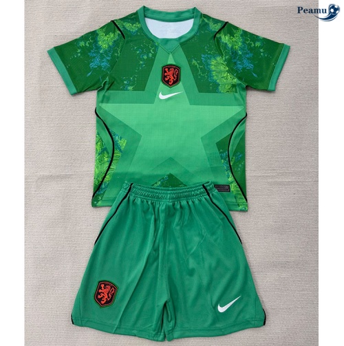 Peamu Maillot foot Países Bajos Enfant Gardien de but vert 2026-2027