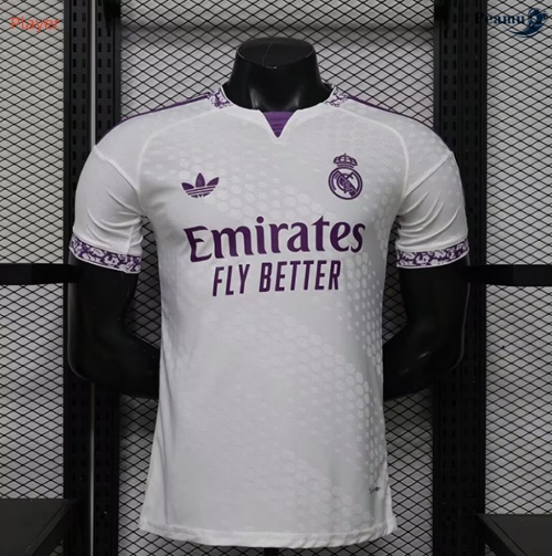 Maillot foot Real Madrid Player Blanc/Violet 2026-2027 Soldes