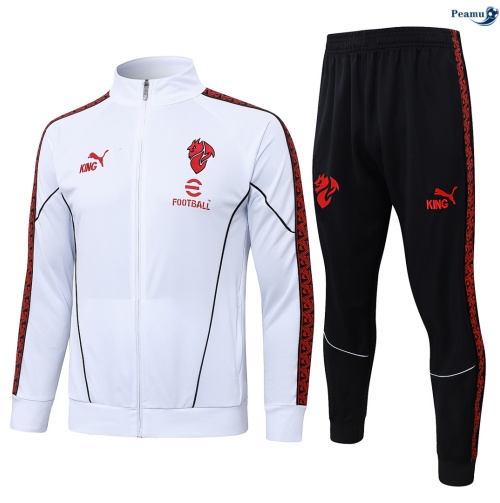 Veste Survetement AC Milan Enfant Blanc 2026-2027 Discout