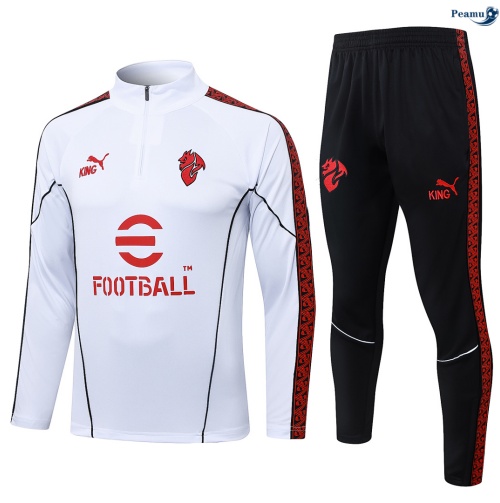 Survetement AC Milan Enfant Blanc 2026-2027 Personnalisé